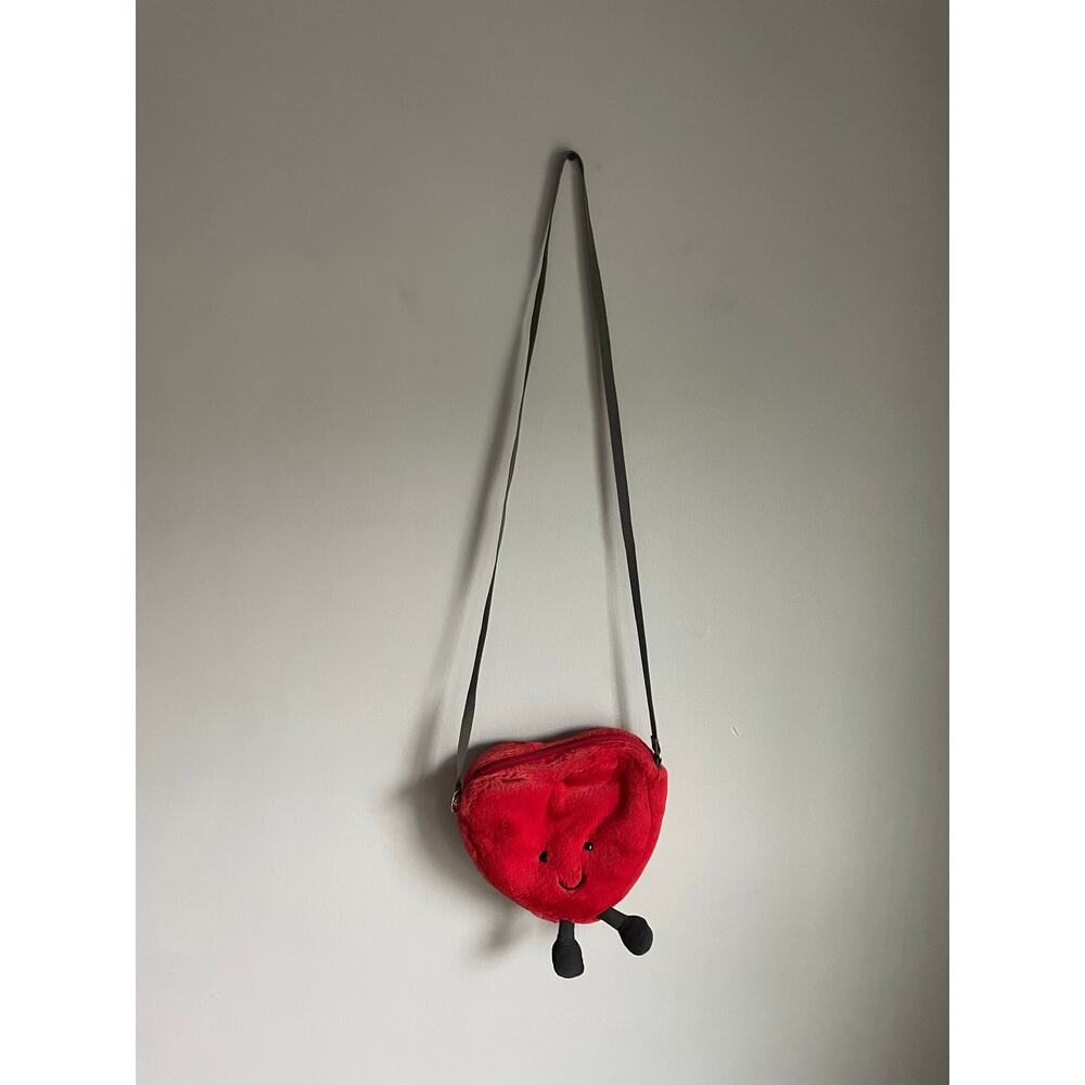 Jellycat Amuseable Heart Bag Red Crossbody Purse Plush Retired Excellent Condit